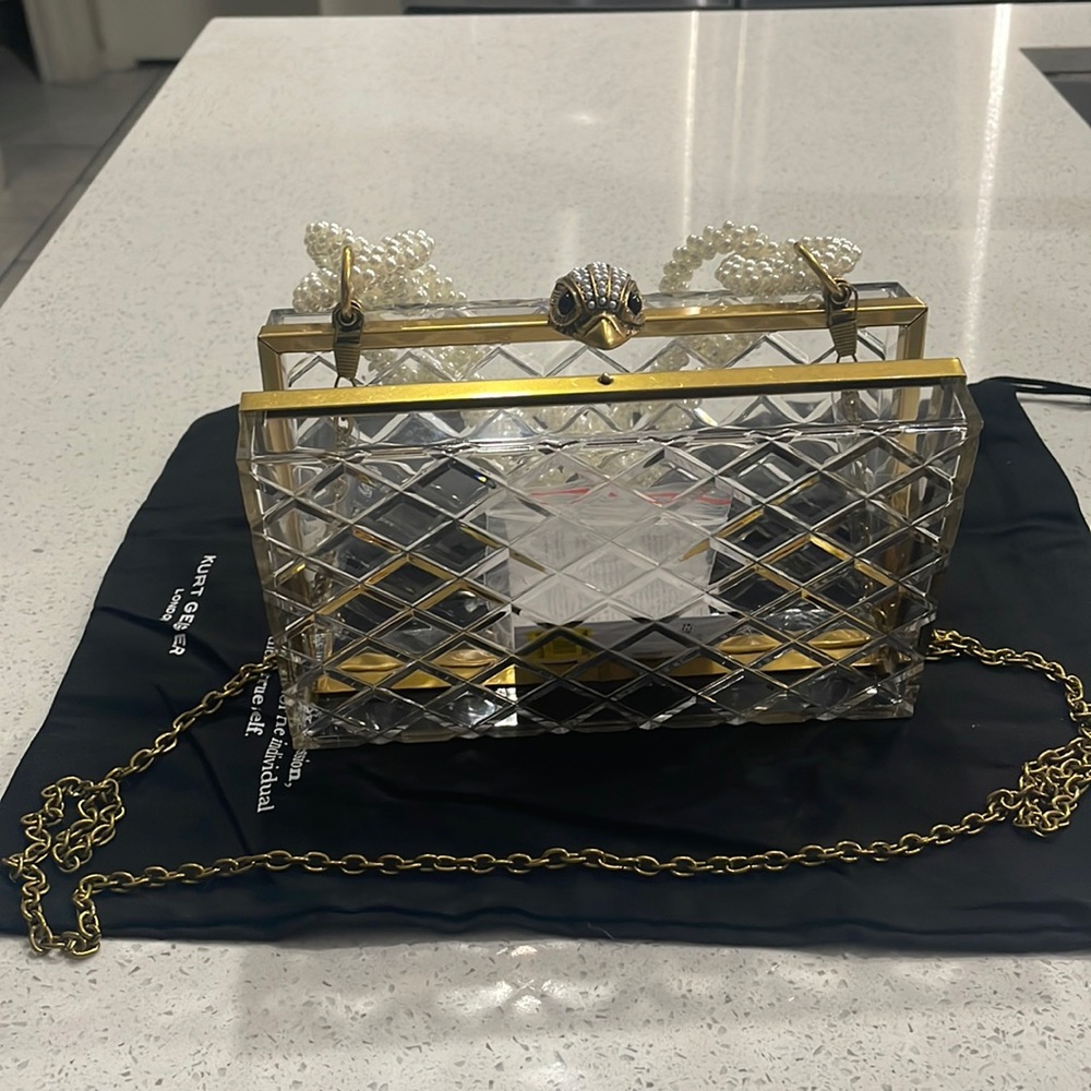 Brand new Kurt Geiger clear clutch